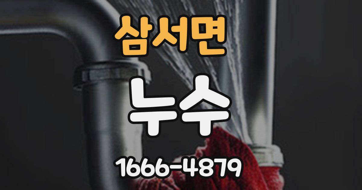 삼서면 누수