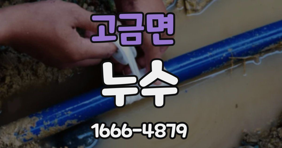 고금면 누수