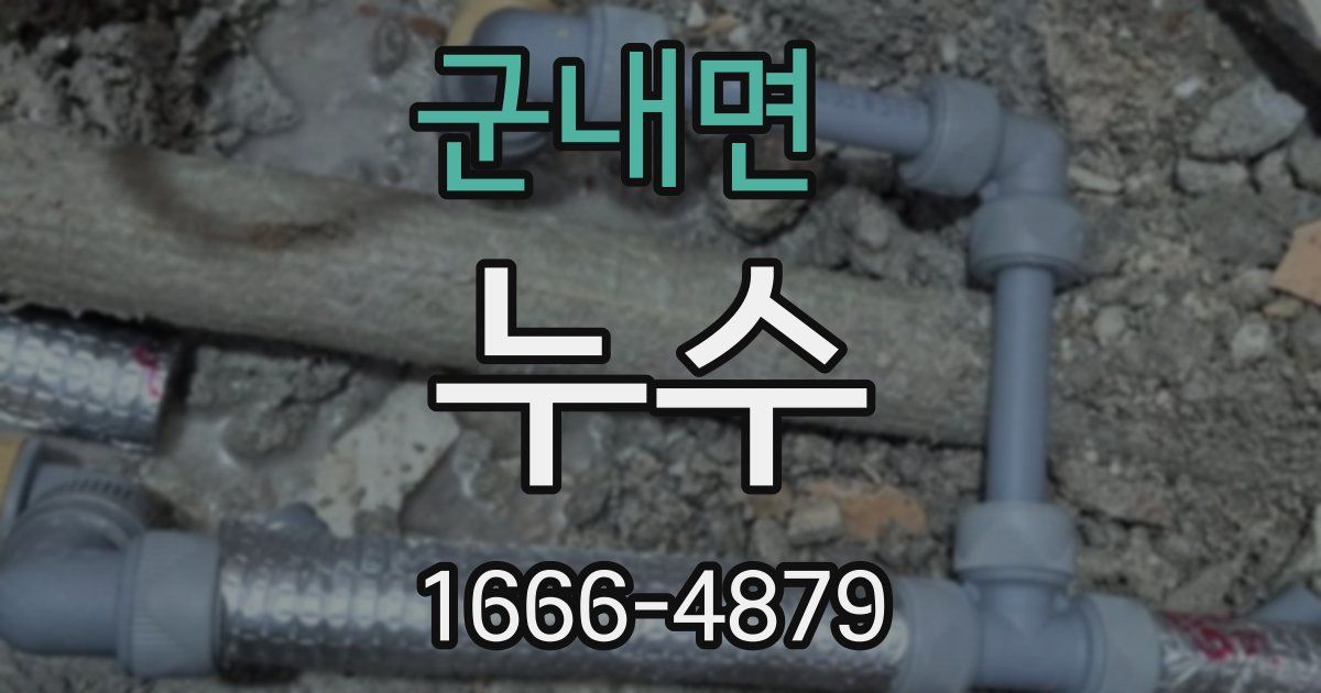 군내면 누수