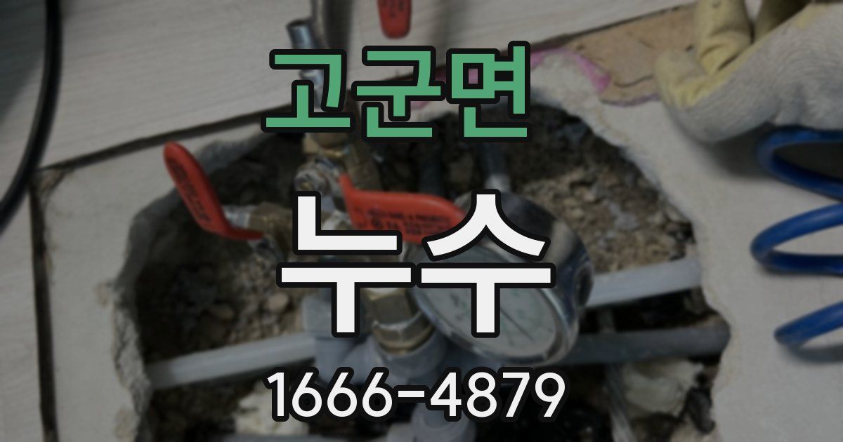 고군면 누수