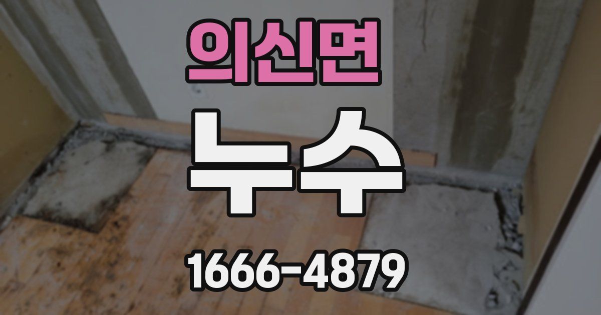 의신면 누수