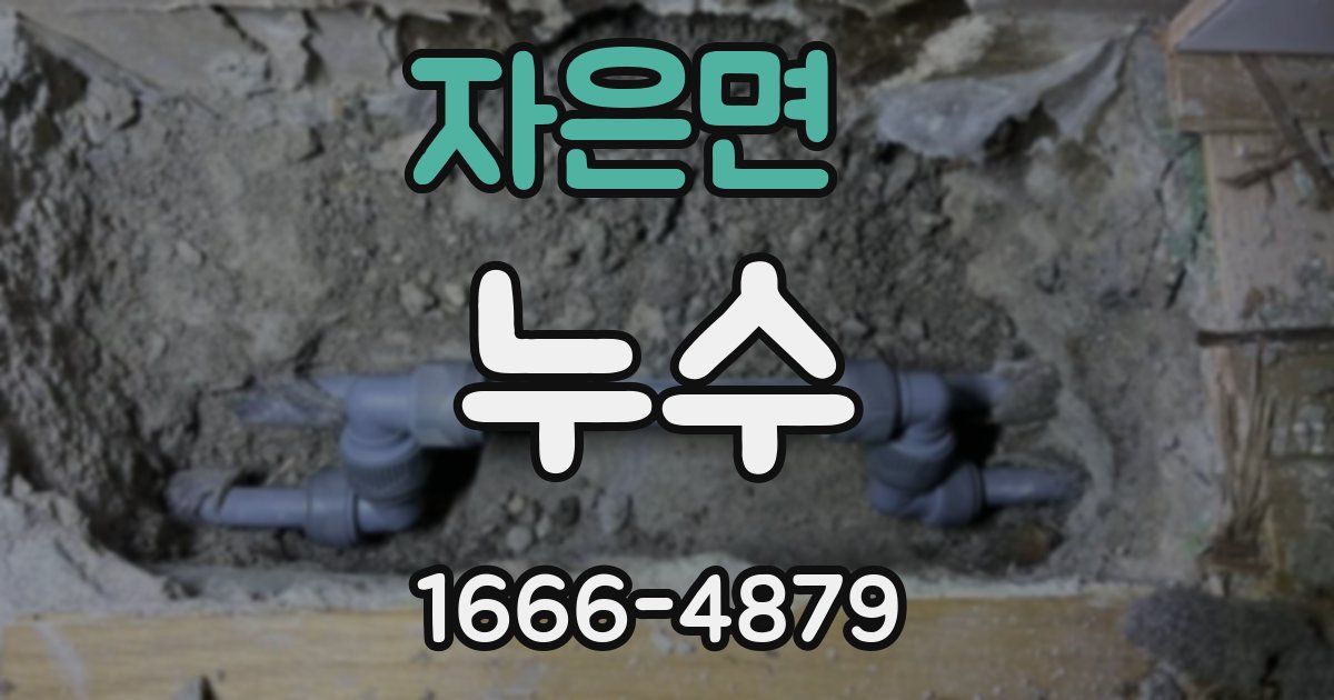 자은면 누수