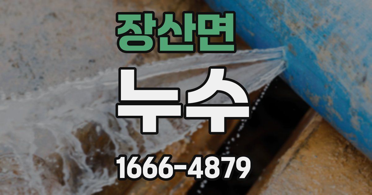 장산면 누수