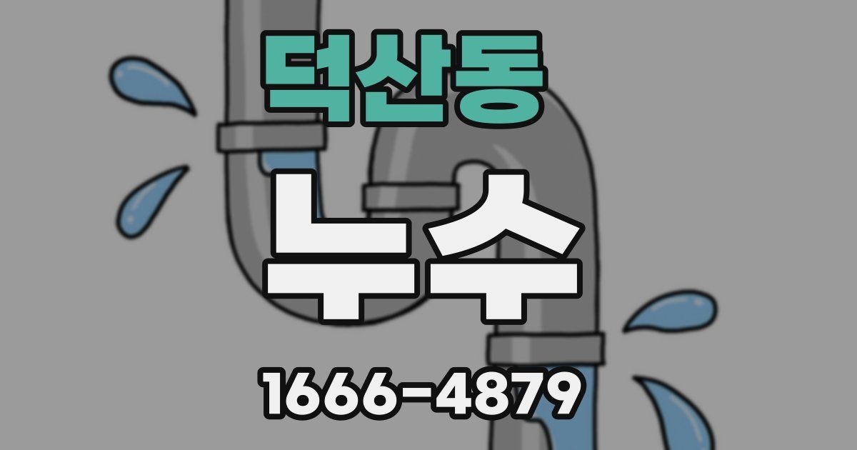 덕산동 누수