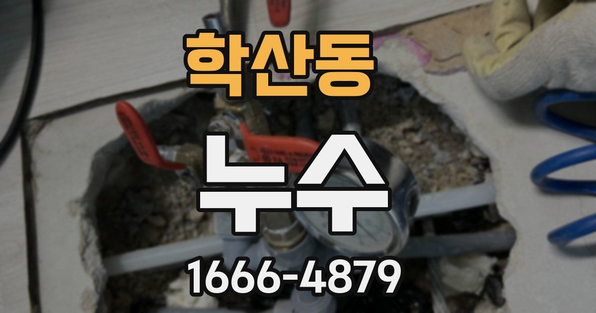 학산동 누수