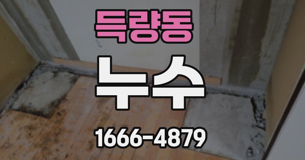 득량동 누수