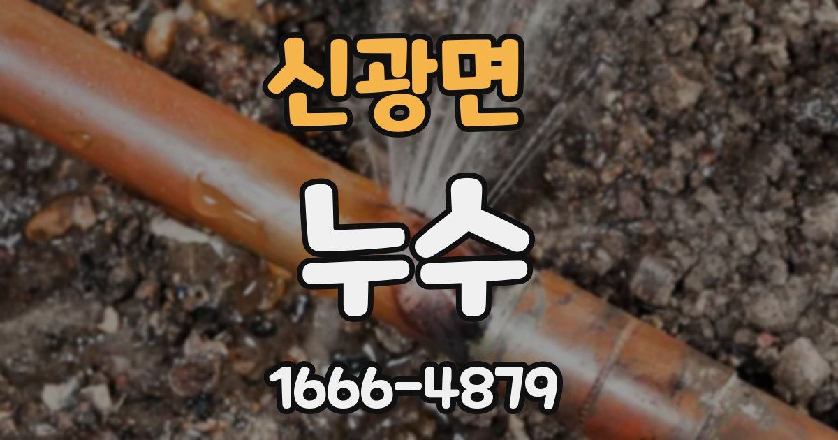 신광면 누수