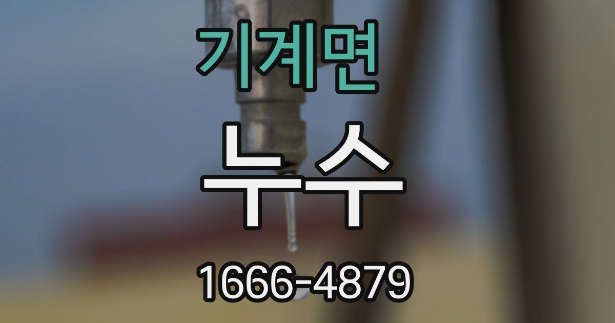 기계면 누수
