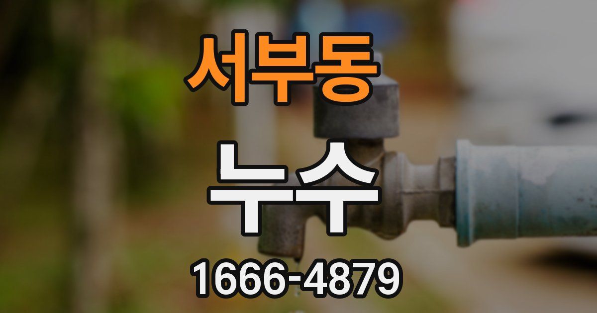 서부동 누수
