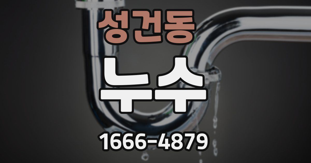 성건동 누수