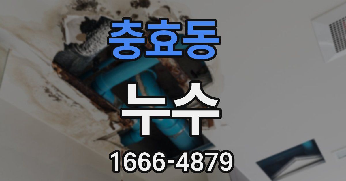 충효동 누수