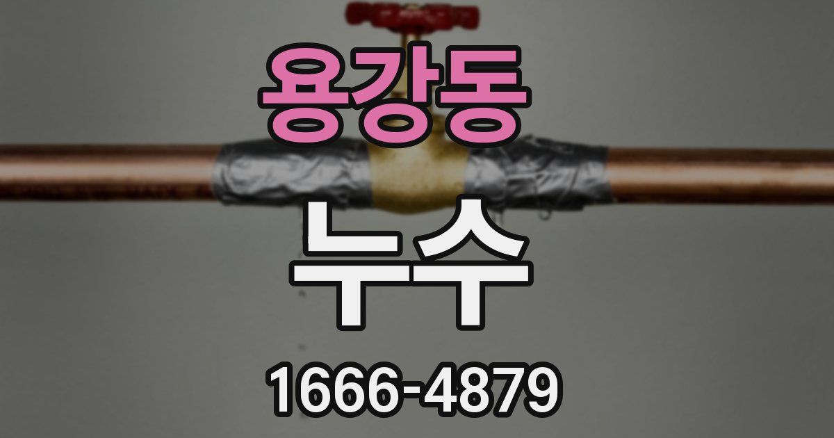 용강동 누수