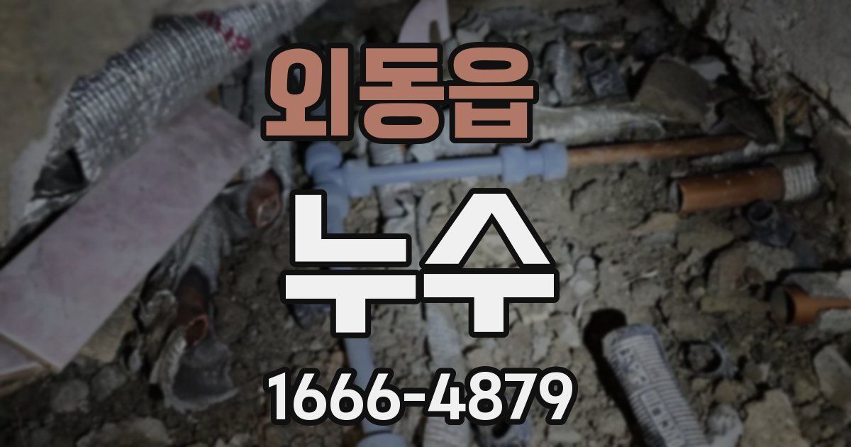 외동읍 누수