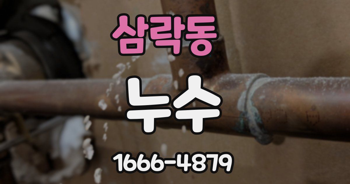삼락동 누수