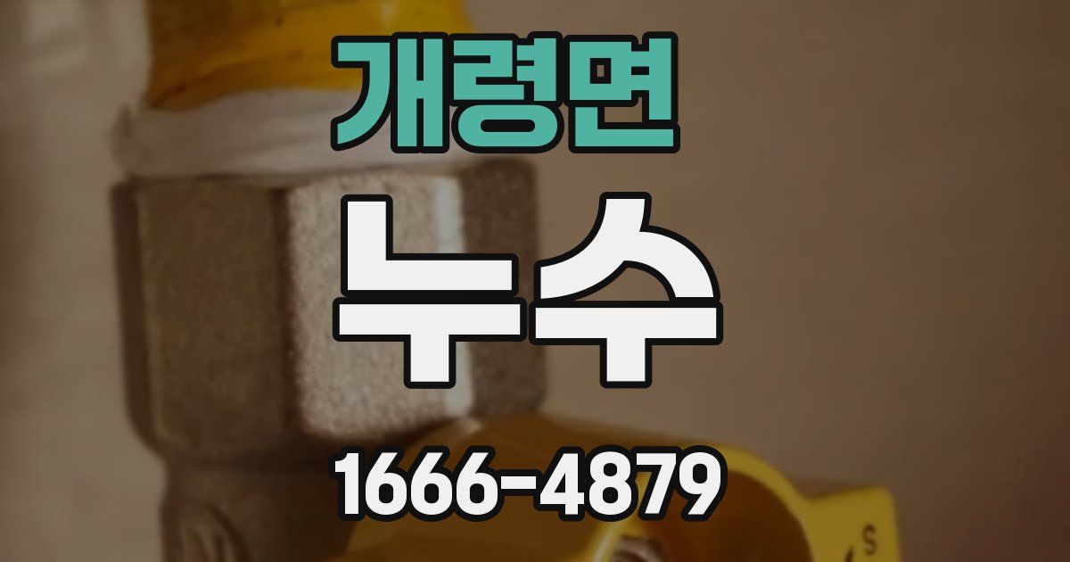 개령면 누수