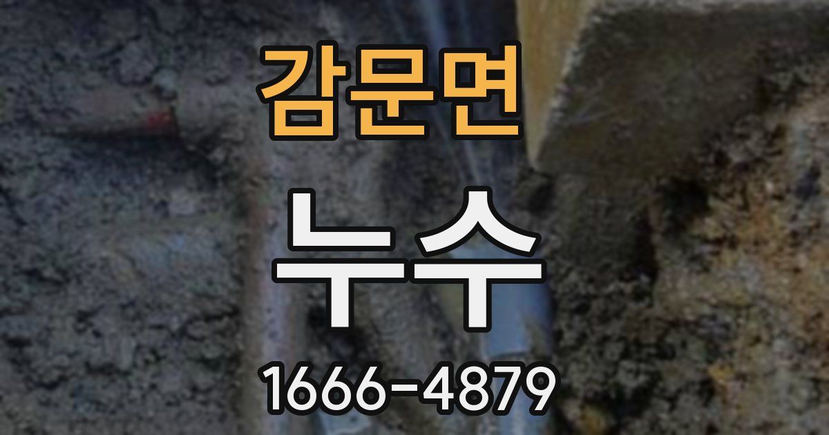 감문면 누수