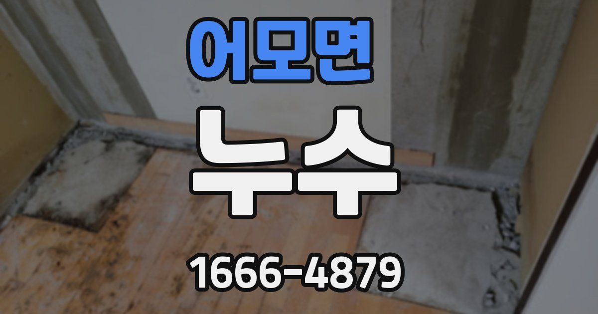 어모면 누수