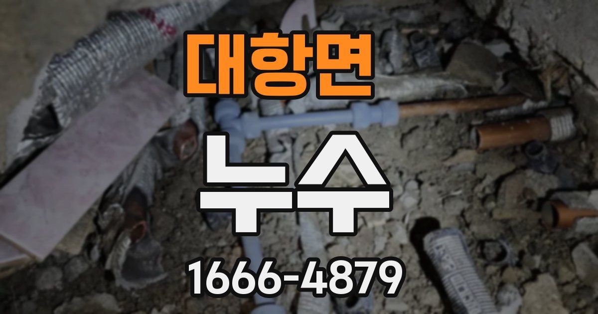 대항면 누수