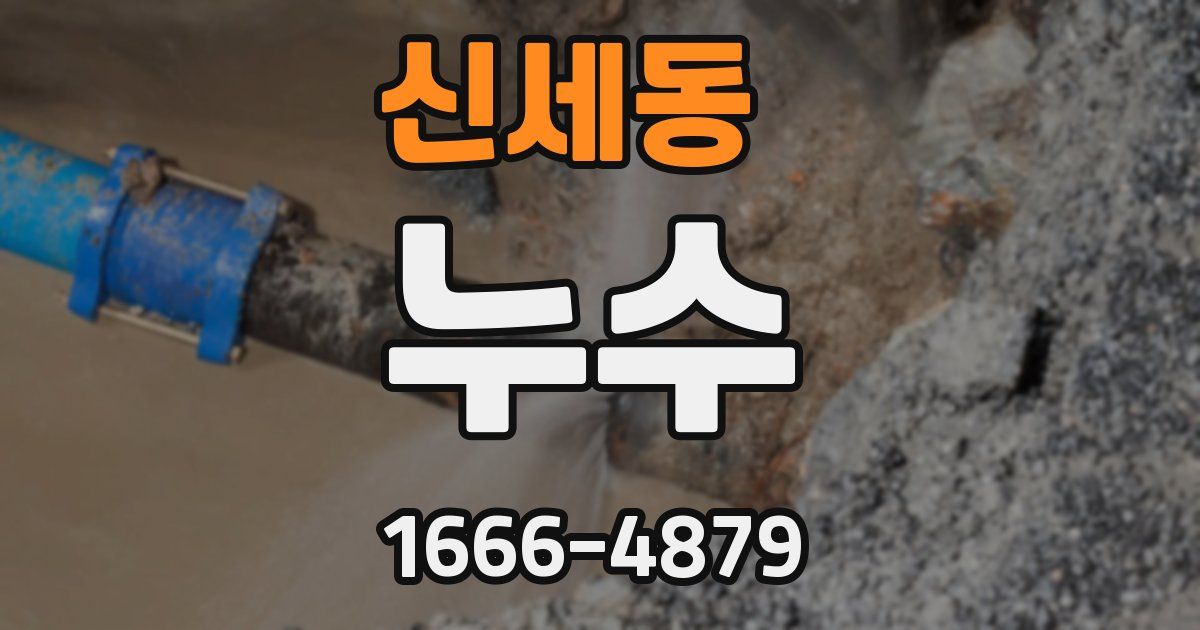 신세동 누수