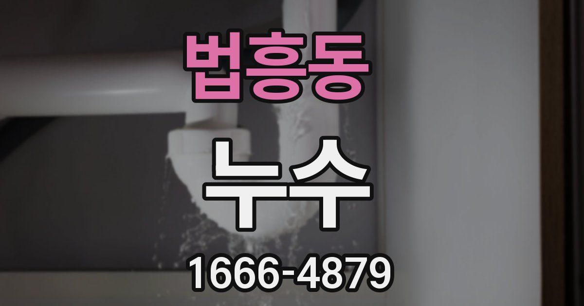 법흥동 누수