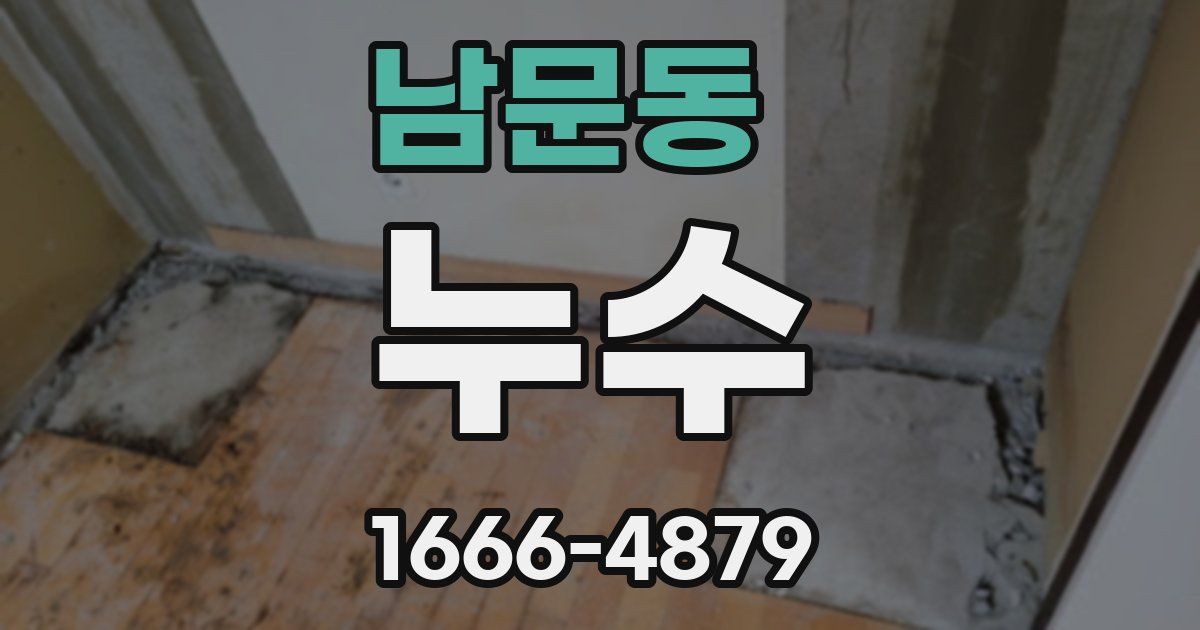 남문동 누수