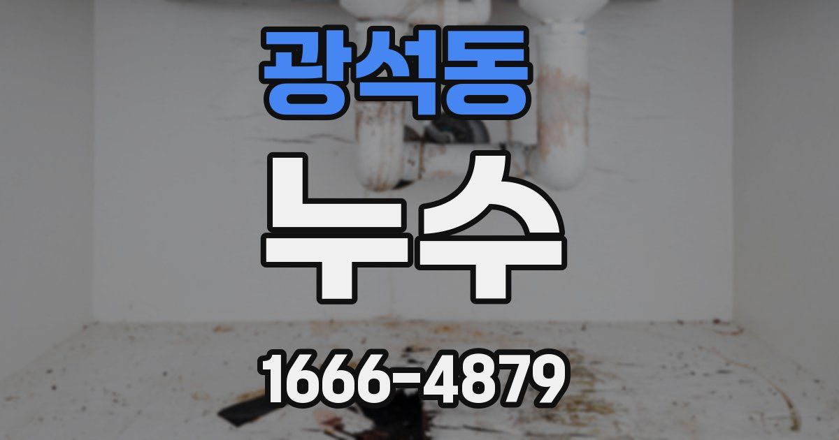 광석동 누수