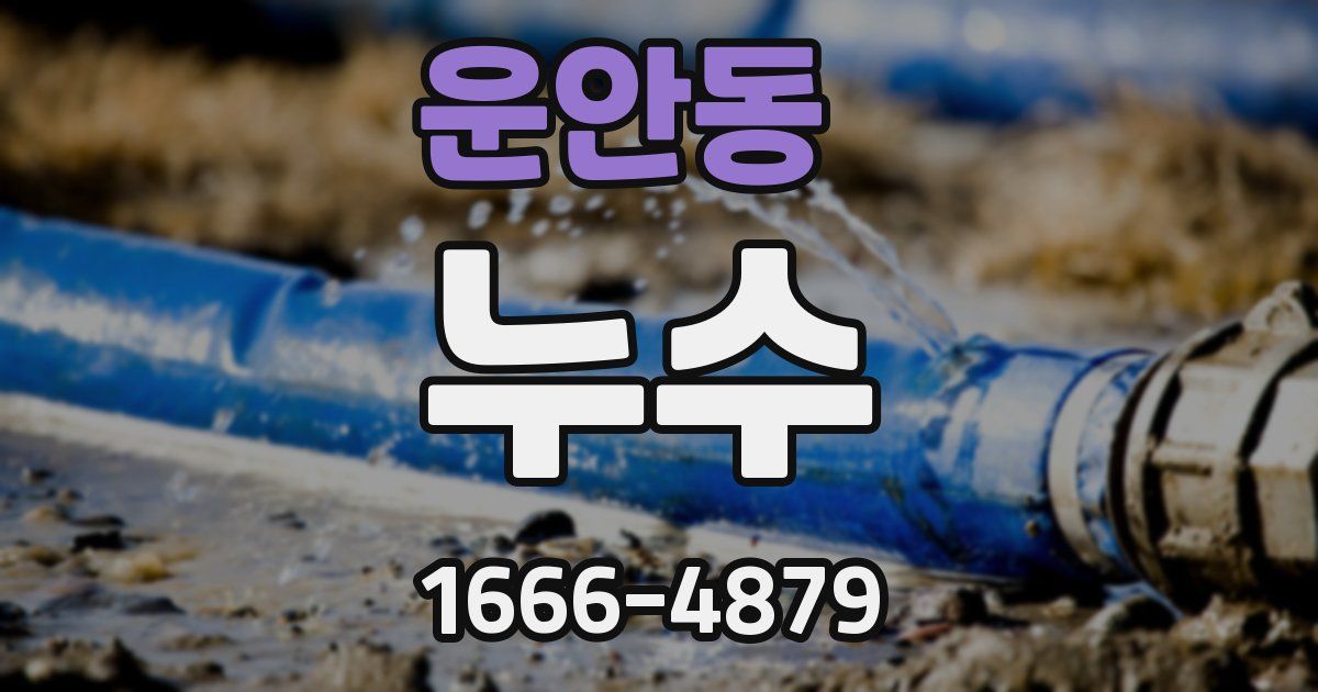 운안동 누수