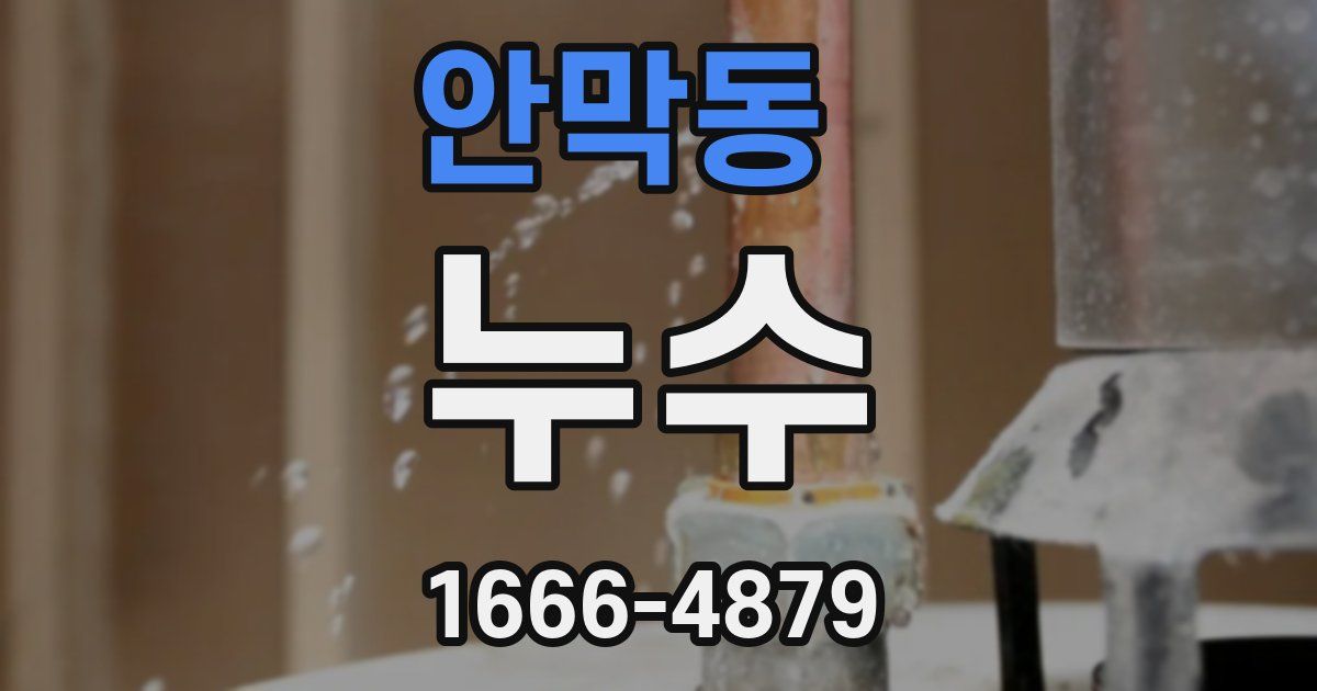 안막동 누수
