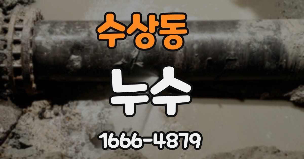 수상동 누수