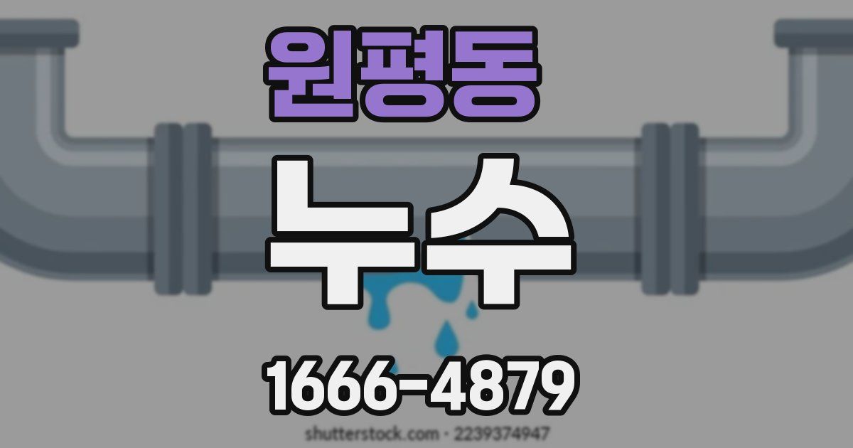 원평동 누수