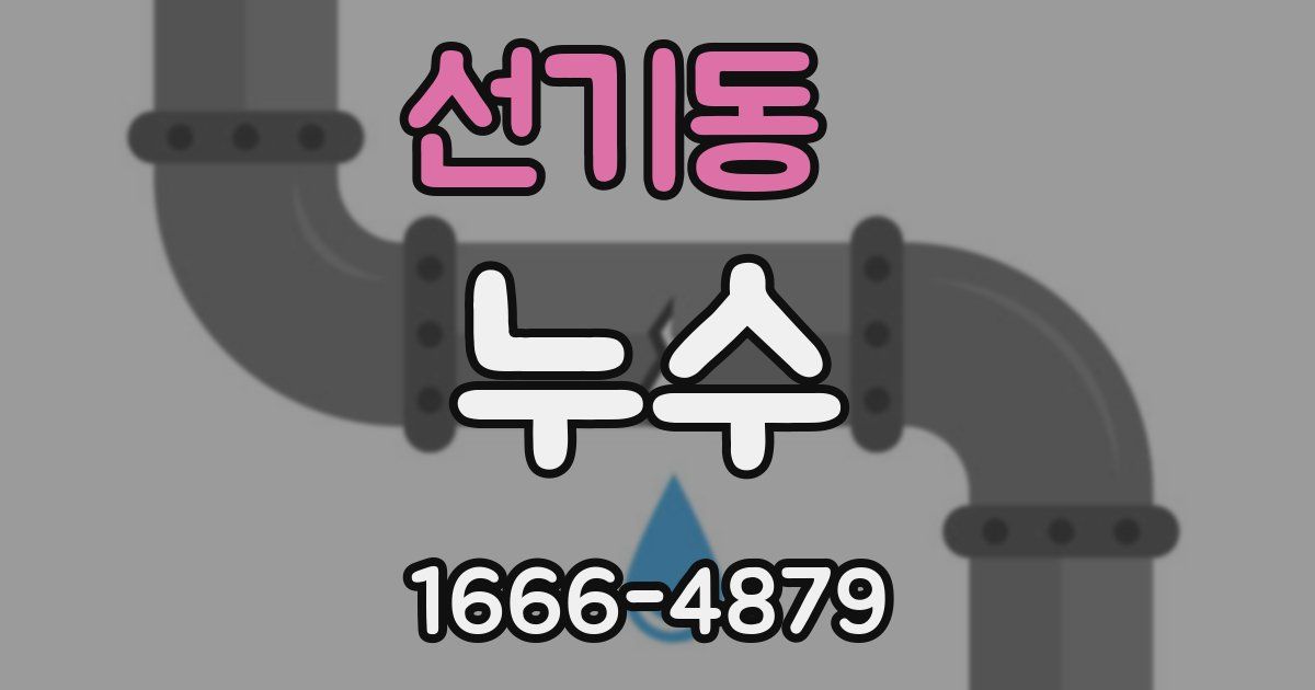 선기동 누수
