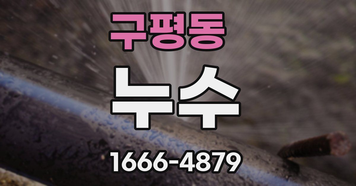 구평동 누수