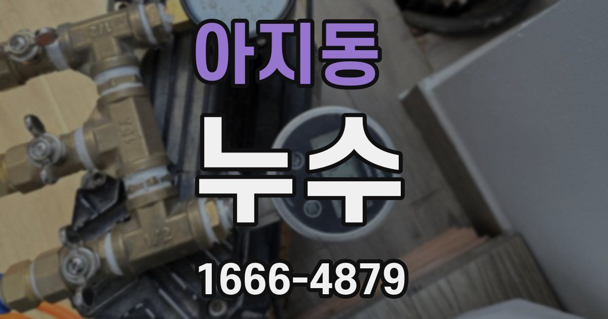 아지동 누수