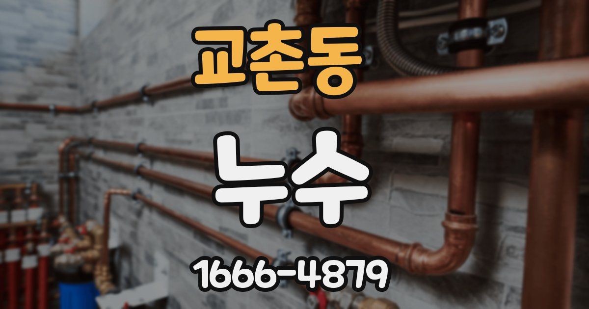 교촌동 누수