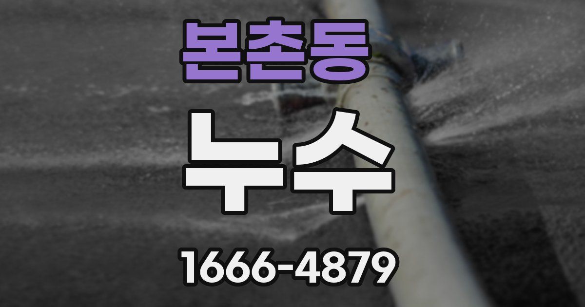 본촌동 누수