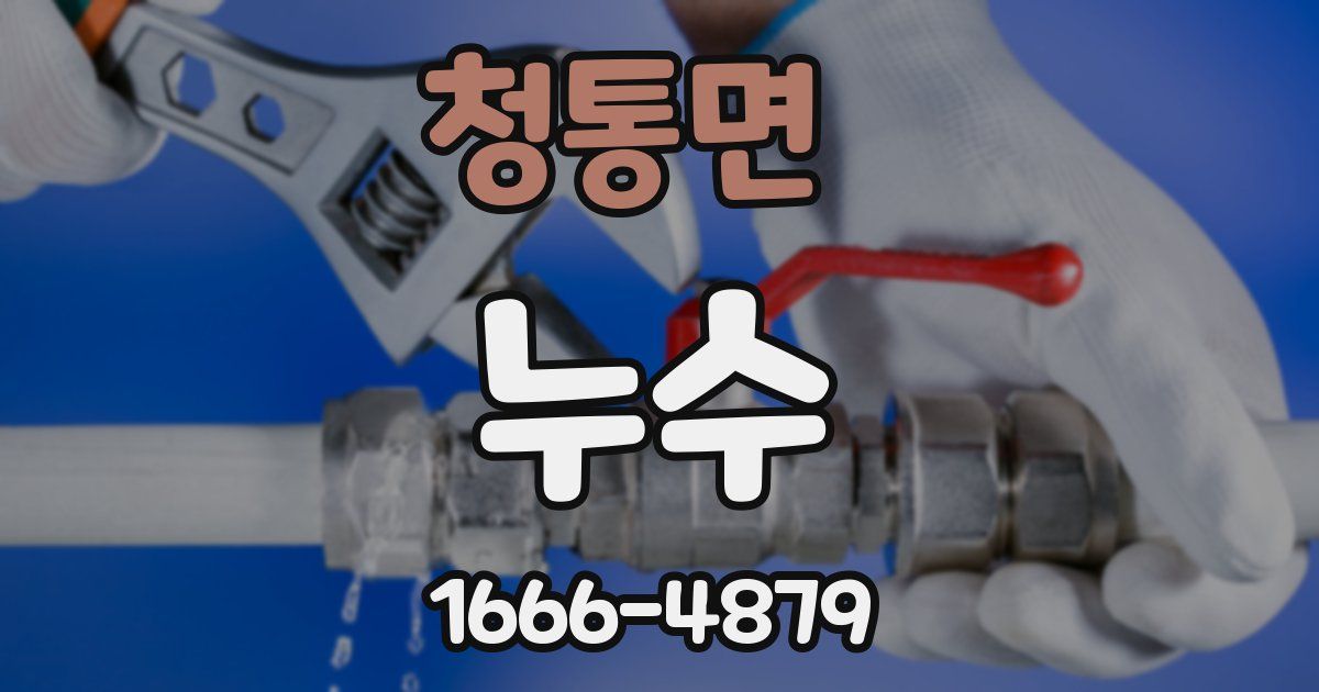 청통면 누수