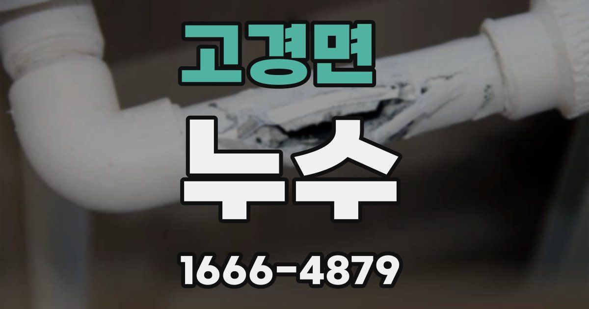 고경면 누수