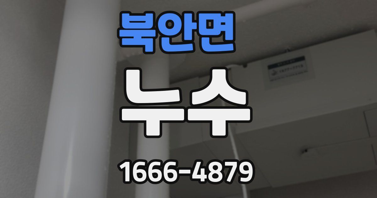 북안면 누수