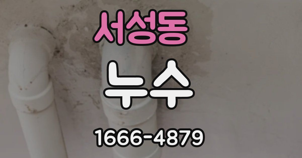 서성동 누수
