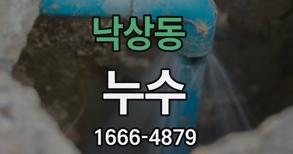 낙상동 누수