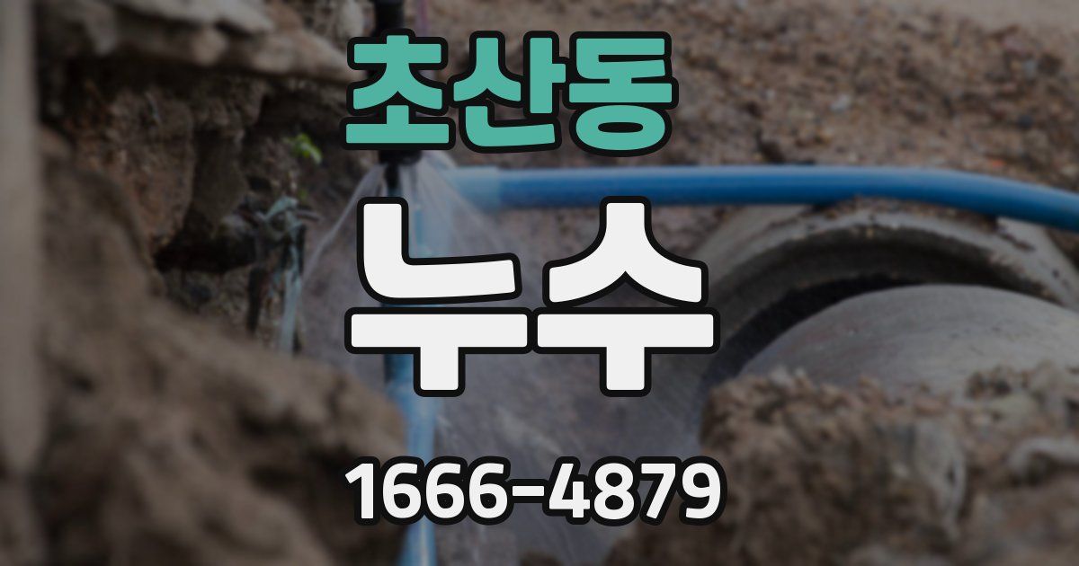 초산동 누수