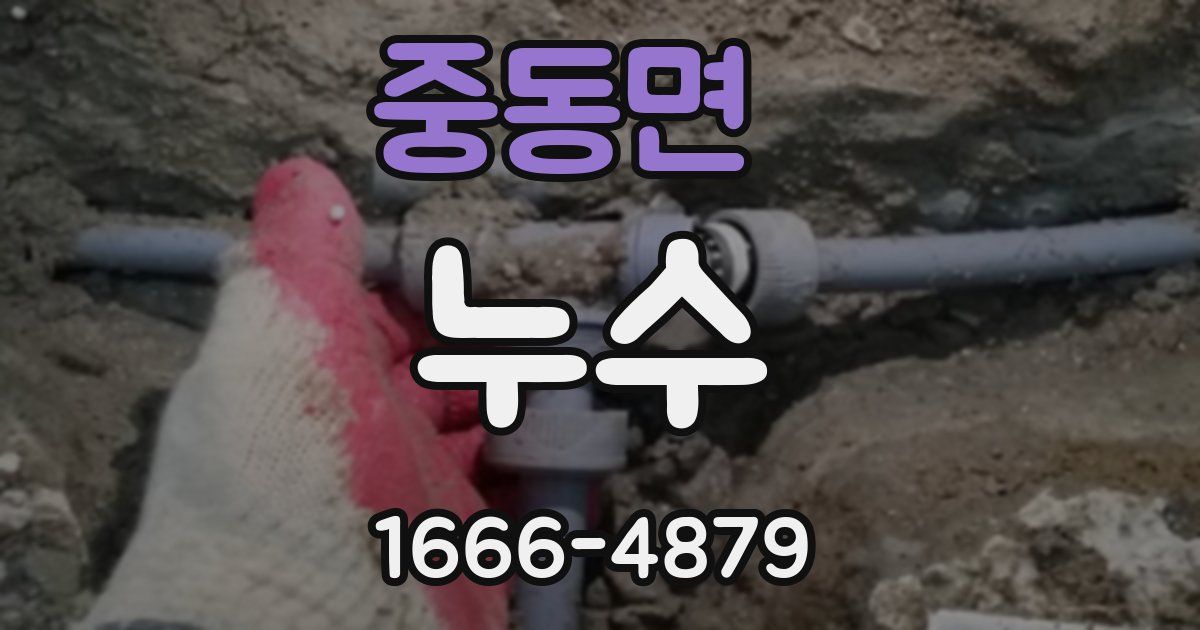 중동면 누수