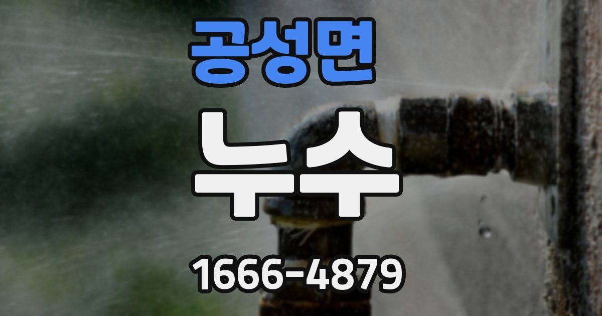 공성면 누수