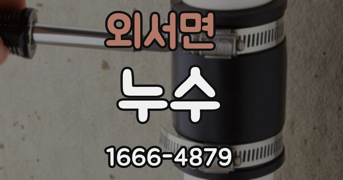 외서면 누수