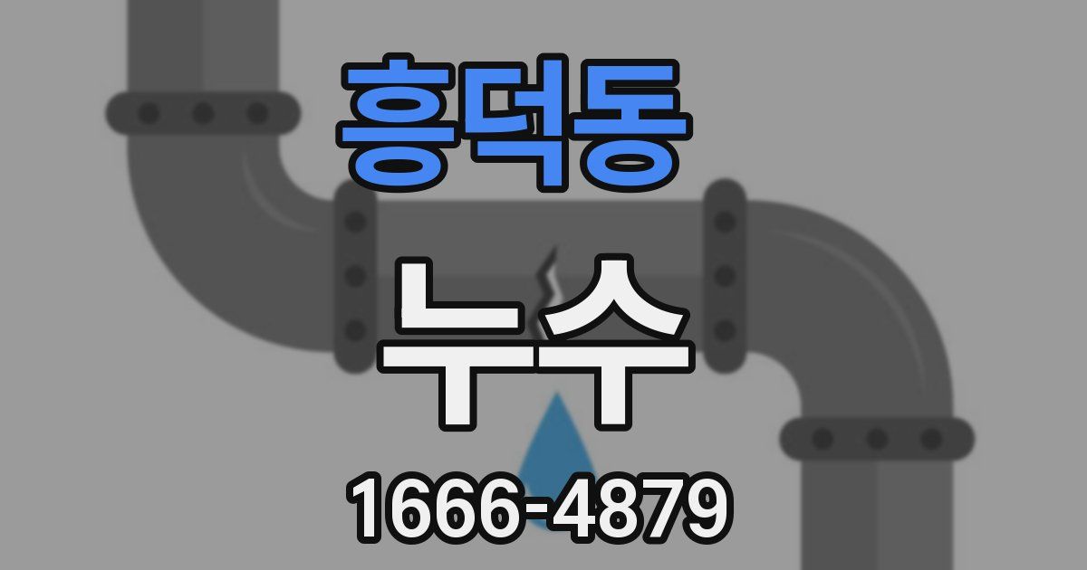 흥덕동 누수