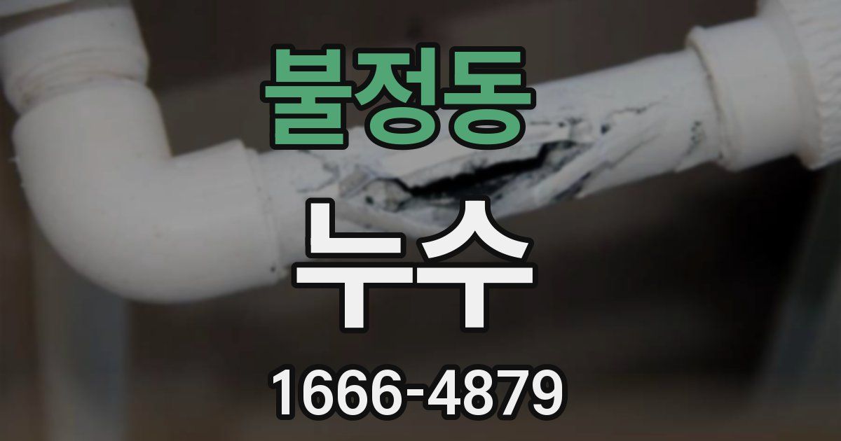 불정동 누수