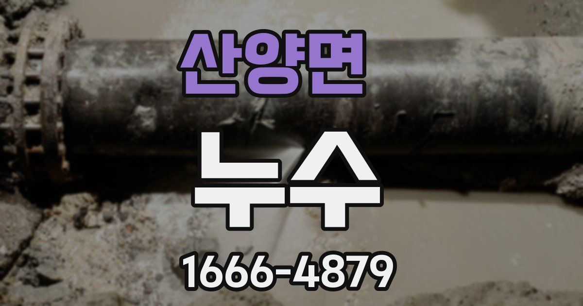 산양면 누수