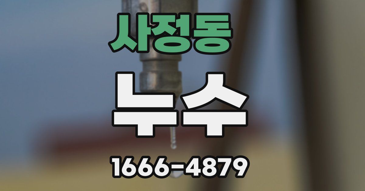 사정동 누수