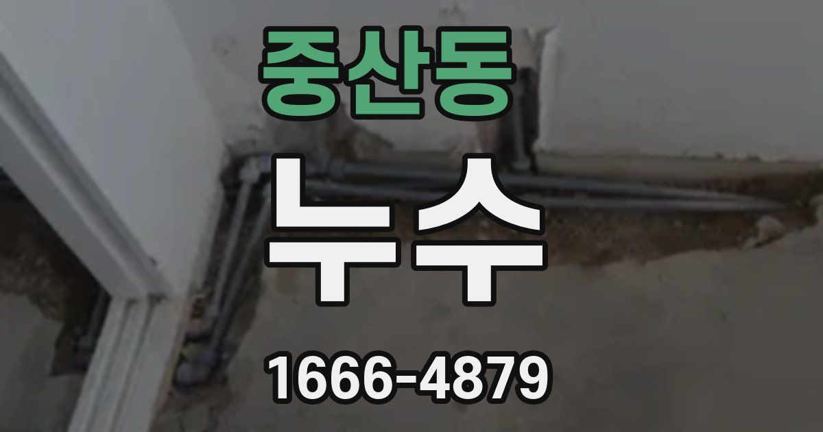 중산동 누수