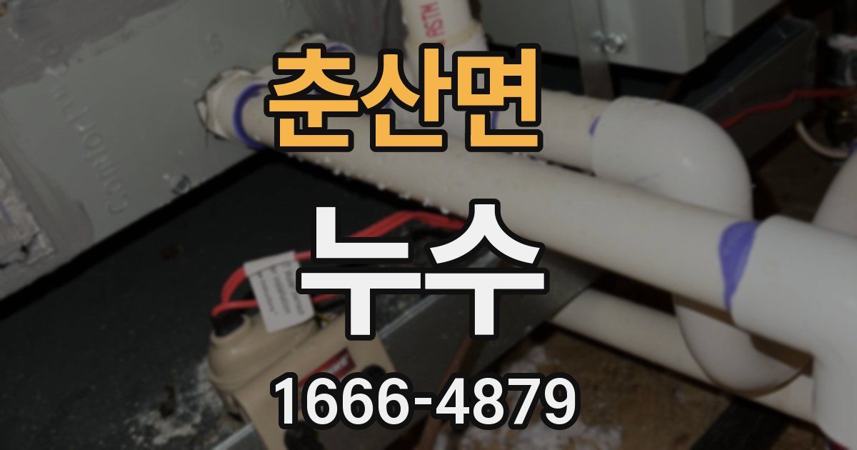 춘산면 누수